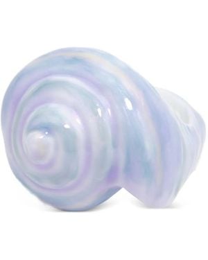 Bimba Y Lola Seashell-Shaped Resin Ring - Blue