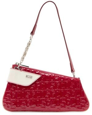 Gcds Comma Notte Monogram Shoulder Bag - Red