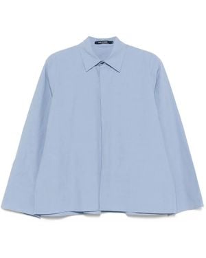 Sofie D'Hoore Breton Buttoned-Up Bell-Sleeve Shirt - Blue