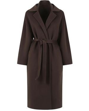 Alberta Ferretti Belted Coat - Brown