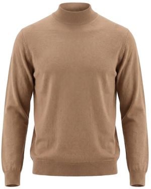 Drumohr High-Neck Knitted Sweater - Brown