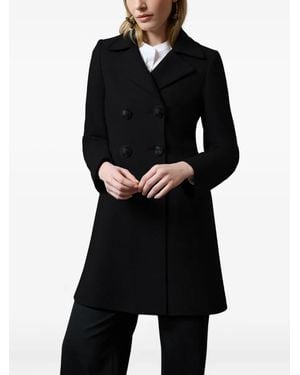 Jane Doppelreihiger Northcote Mantel - Schwarz
