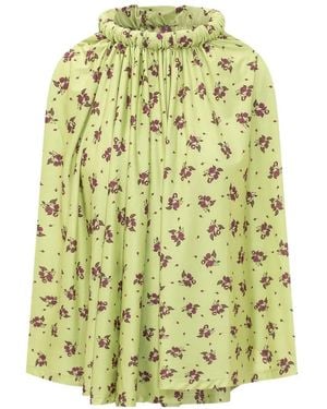 Coperni Circle Floral-Print Top - Yellow