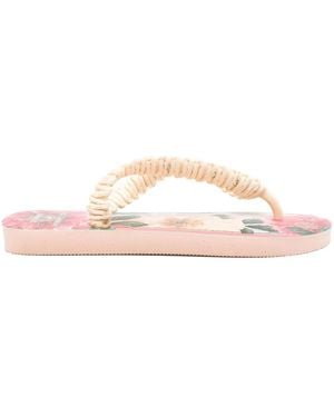 Havaianas X Dolce&Gabbana Flowers Flip-Flops - Pink