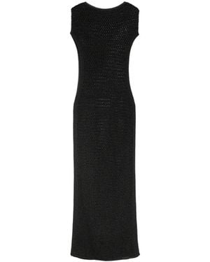 Delos Lyra Open-Knit Sleeveless Dress - Black