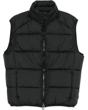 Save The Duck Gilet Matelassé À Plaque Logo - Black