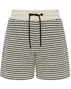 Bogner Steena Drawstring Patterned Shorts - Grey