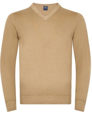Fedeli Jersey Con Cuello En V - Neutro