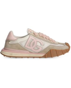 Dolce & Gabbana Dg Athletic Logo-Patch Trainers - Pink