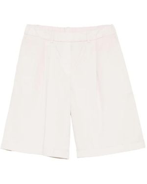 Via Masini 80 Pleated Shorts - White