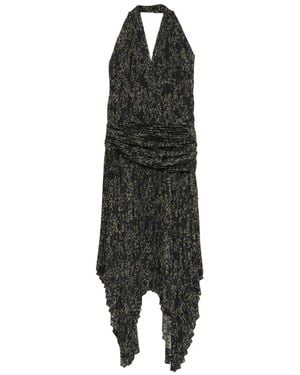Proenza Schouler Paulina Floral-Print Pleated Maxi Dress - Black