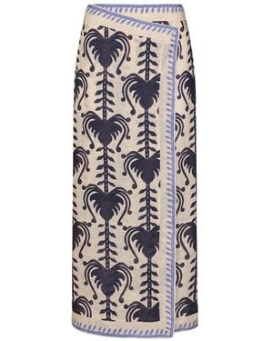 Johanna Ortiz Deep Sea Midi Skirt - White