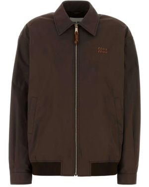 Miu Miu Jacke mit Reißverschluss - Braun