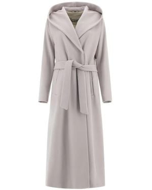 Herno Hooded Belted Coat - Grey