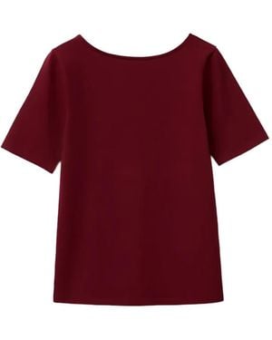 Benetton Scoop-Neck Short-Sleeve T-Shirt - Red