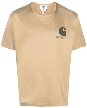 Junya Watanabe Logo-Print Short-Sleeve T-Shirt - Natural