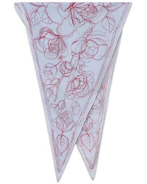 Fabiana Filippi Foulard En Soie À Fleurs - Purple