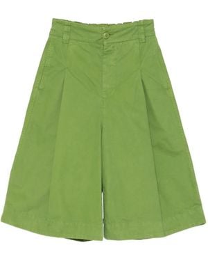 Toogood Pantalones Cortos Explorer Con Pinzas - Verde