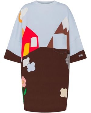 Moschino グラフィック ミニドレス - レッド