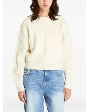 Wrangler Cable-Knit Diamond-Pattern Sweater - Blue