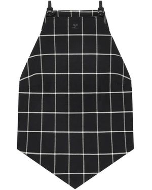 Courreges Pointy Checked Tank Top - Black