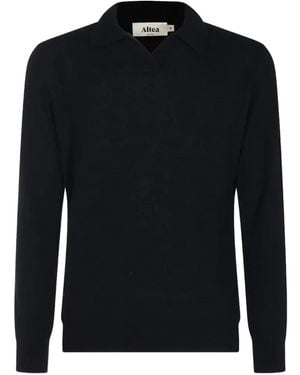 Altea Pullover Mit Spreizkragen - Blau