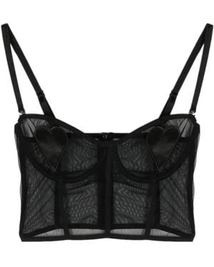 Fiorucci Semi-transparentes Oberteil - Schwarz