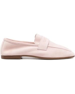 SOPHIQUE Square-Toe Penny-Slot Loafers - Pink