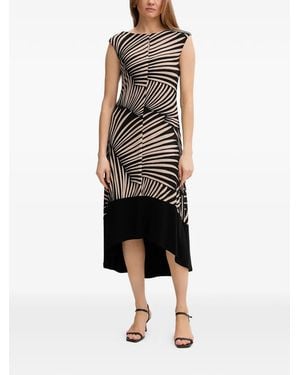 Joseph Ribkoff Patterned Midi Dress - Black