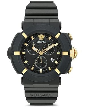 Versace Montre Real Active Chrono 45 Mm - Noir