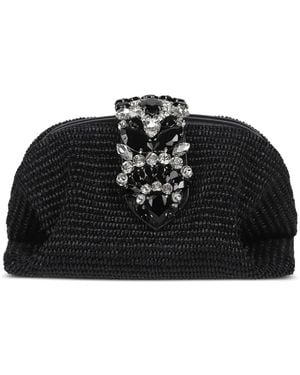 Gedebe Pochette À Ornements En Cristal - Black