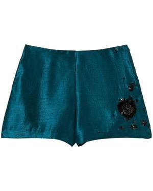 Twinset スパンコール ショートパンツ - ブルー