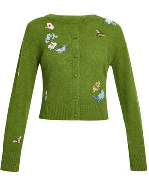 Erdem Langärmeliger Cardigan - Grün