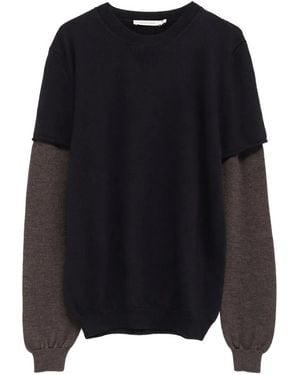 Paloma Wool Cobre Layered-Sleeve Jumper - Black