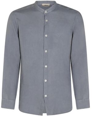 Altea Camicia Con Colletto Alla Coreana - Blu