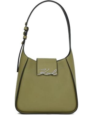 KARL LAGERFELD K/Signature Shoulder Bag - Green