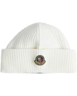 Moncler Bonnet En Laine Et Cachemire - White