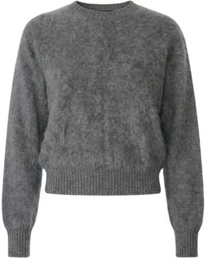 Toccin Talullah Brushed-Knit Ribbed-Trim Jumper - Grey