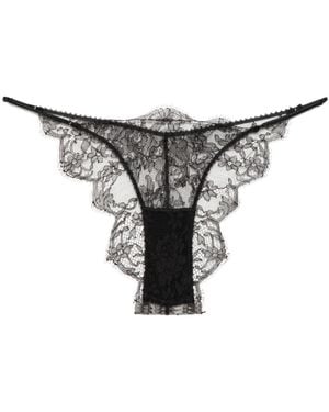 Kiki de Montparnasse Sheer Lace Briefs - Black