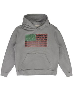 DENIM TEARS Graphic-Print Hoodie - Grey