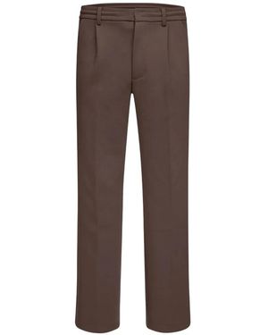 KARL LAGERFELD Pantalones Con Trabillas Y Pliegues - Marrón