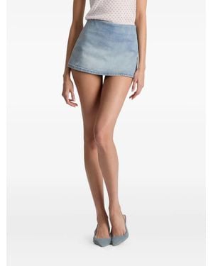 Alice + Olivia Maci Denim Mini Skort - Blue