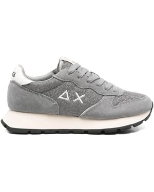 Sun 68 Logo-motif Sneakers - グレー