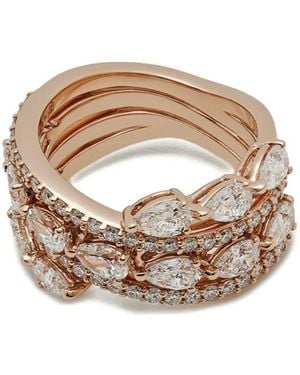 Jewels Aficionado 18K Rose Diamond Twist Ring - Natural