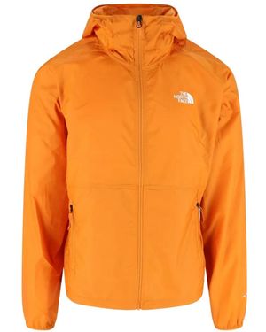 The North Face Cyclone Logo-Print Hooded Jacket - Orange