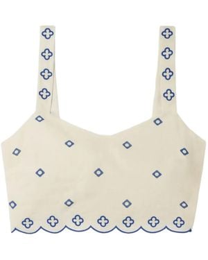 Claudie Pierlot Katoenen Top - Naturel