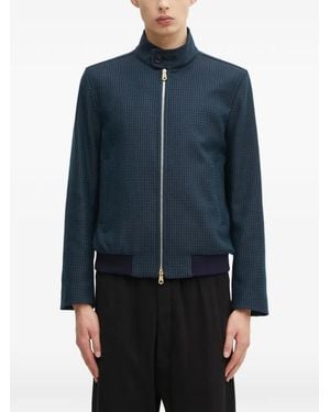 Paul Smith Houndstooth Zip Jacket - Blue