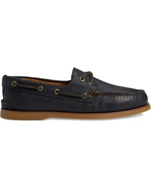 Sperry Top-Sider A/O 2 Eye Burnished Leather Loafers - Black