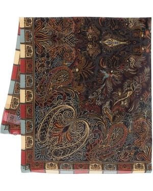Etro Schal Mit Paisleymuster - Braun