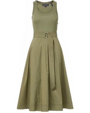 Veronica Beard Vestido midi Ennis con cinturón - Verde